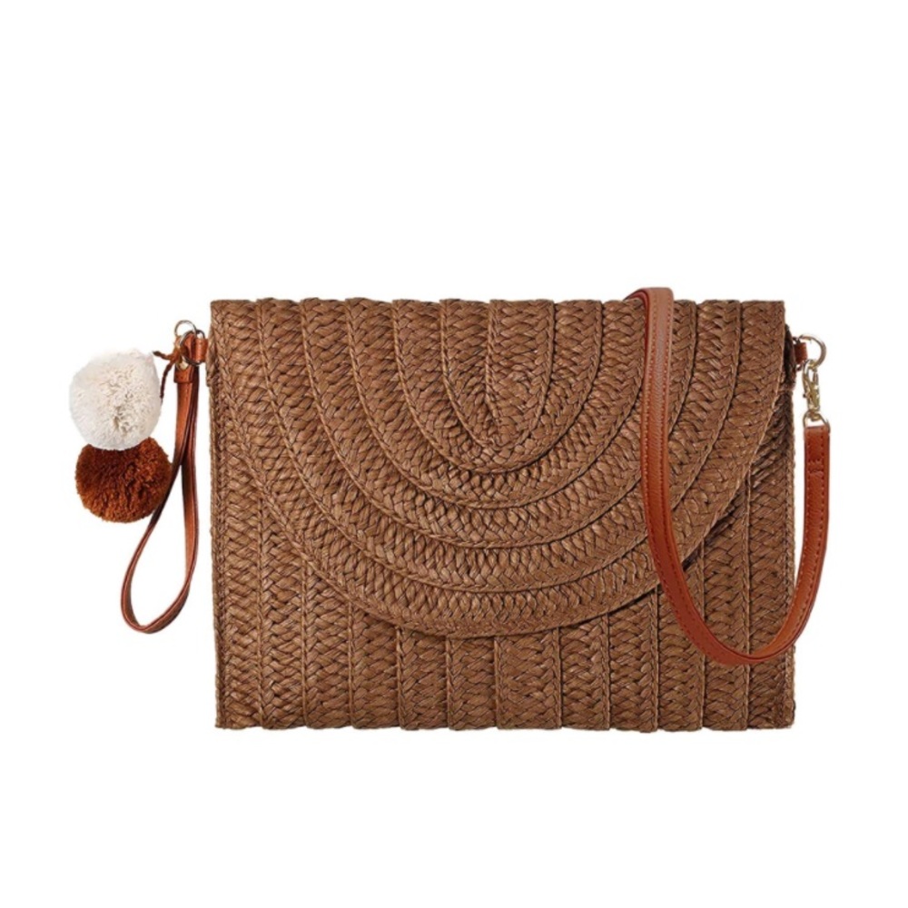 Straw Handwoven Crossbody Purse - Picture 1 of 9